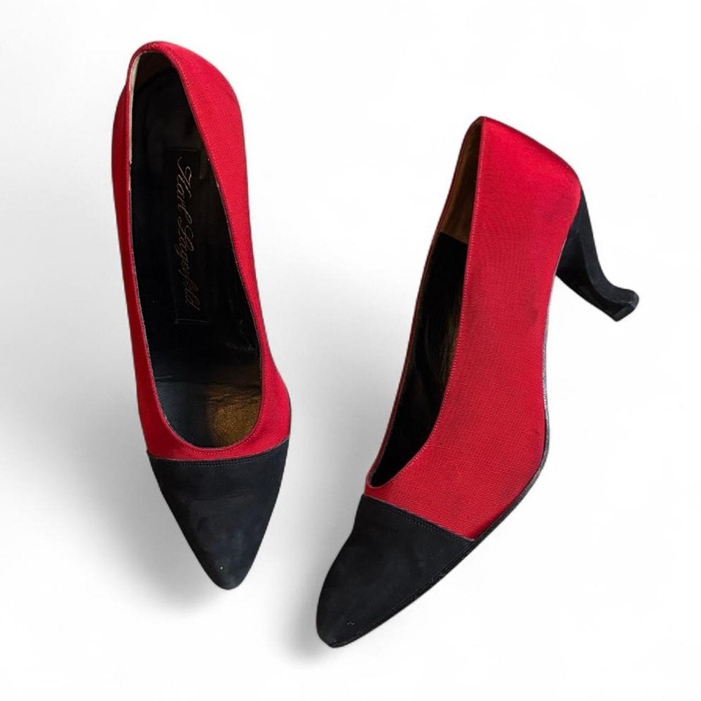 Vintage Karl Lagerfeld luxury line funky heels